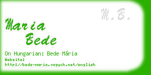 maria bede business card